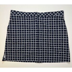 IZOD Women's Golf Swing Flex Comfort UPF Skort w Pockets Blue Night Grid Size 12